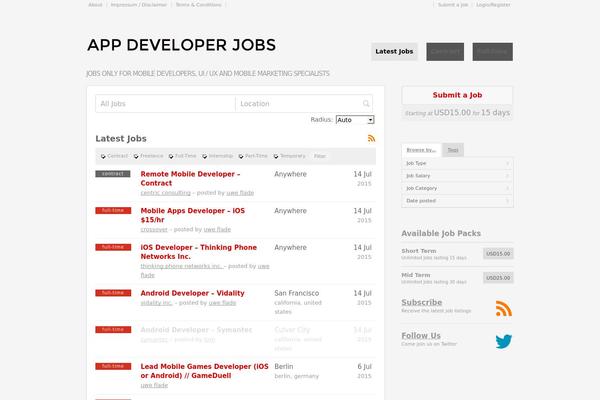 Jobroller theme site design template sample