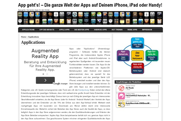 Site using AppStore Links plugin