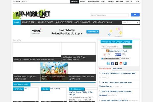 Site using Advanced-social-widget plugin