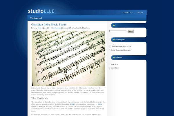 Studioblue theme site design template sample