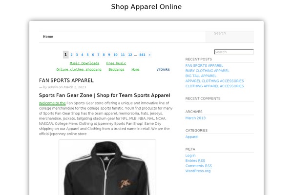 JC One Lite theme site design template sample