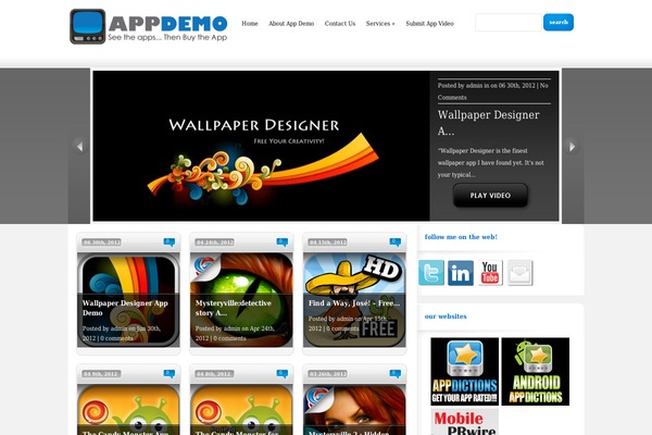 Evid theme site design template sample