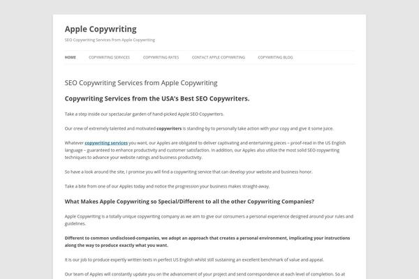 Twenty Twelve theme site design template sample