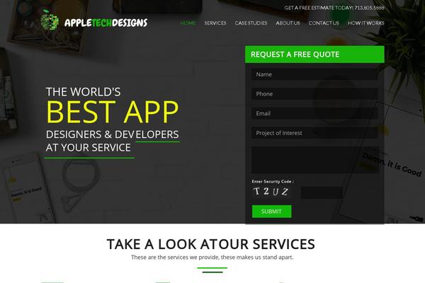 Apple theme site design template sample