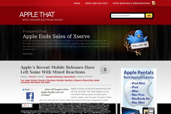 RedTime theme site design template sample