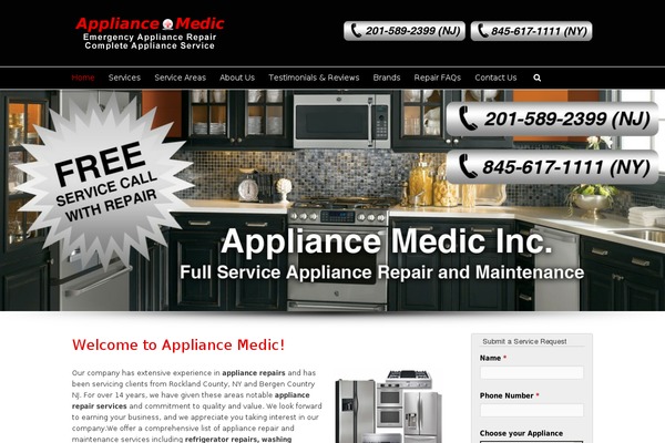 Appliance theme site design template sample
