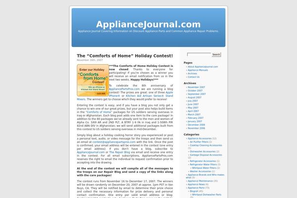 Default theme site design template sample