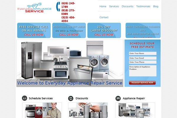 Appliancerepair theme site design template sample
