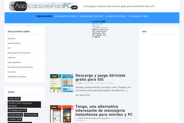 applicacionesparapc.com site used News Flash