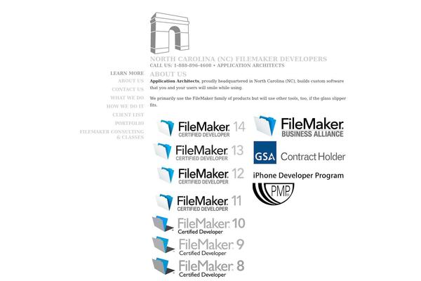 applicationarch.com site used Minimalist
