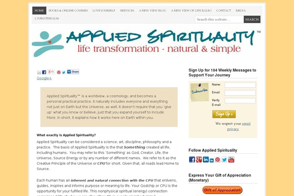 appliedspirituality.com site used Prose
