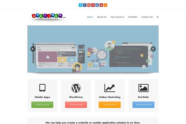 Total theme site design template sample
