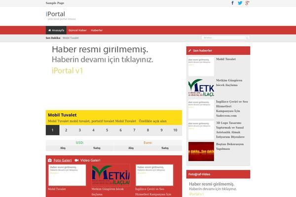 Iportal theme site design template sample