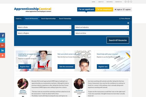 apprentice theme websites examples