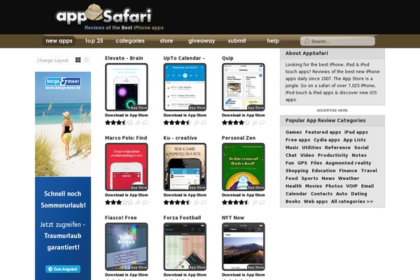 appsafari.com site used Apps