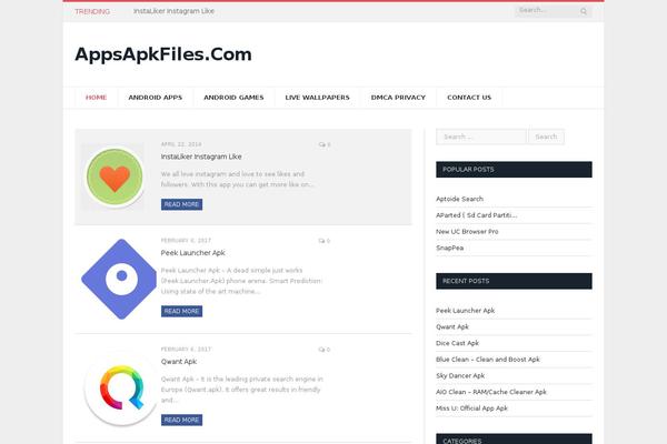 appsapkfiles.com site used Apk-theme