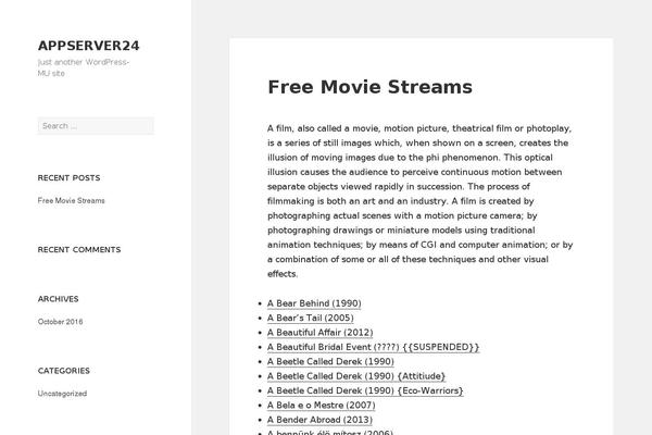 Site using YouTube Embed plugin