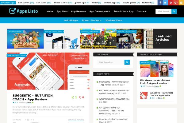 Site using Anthemes-reviews plugin