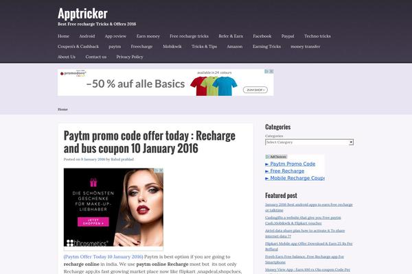 Generatepress_child theme site design template sample