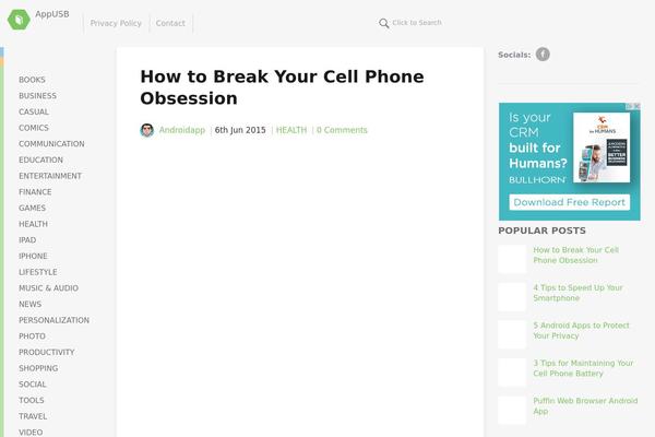 Reader theme site design template sample