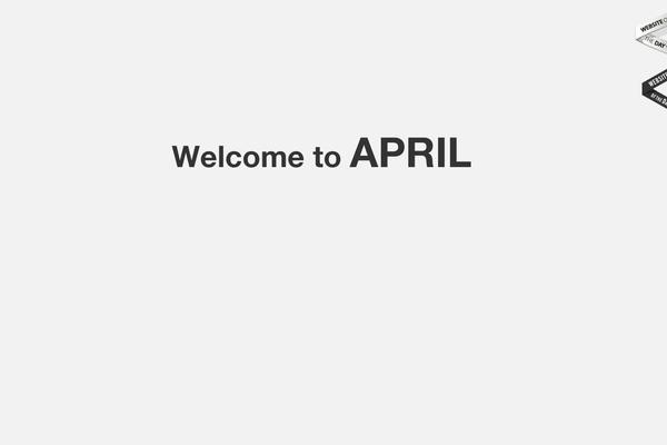 APRIL theme site design template sample