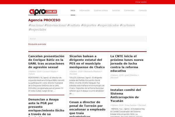 apro.com.mx site used Darkwhite