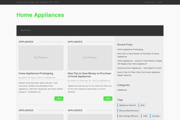 Dotmag theme site design template sample