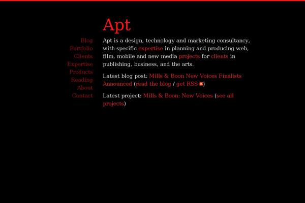 aptstudio.com site used A2