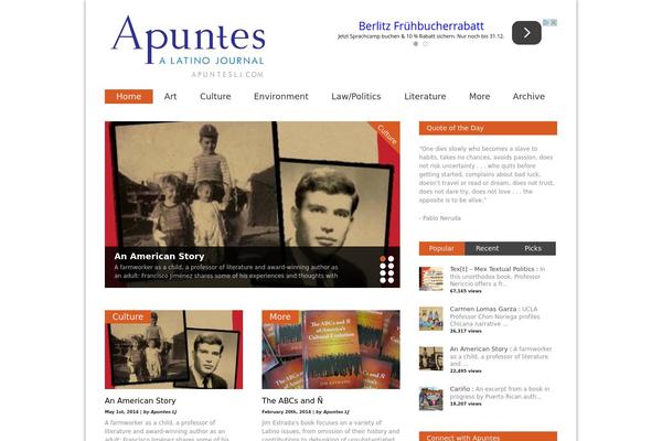 Gonzo theme site design template sample