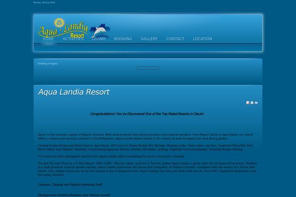 Aqua theme site design template sample