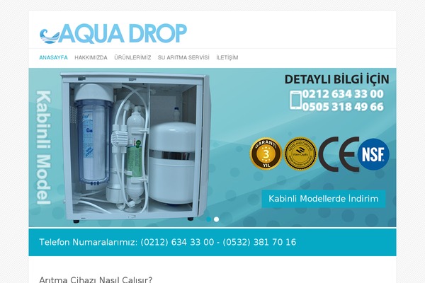 Aqua theme site design template sample