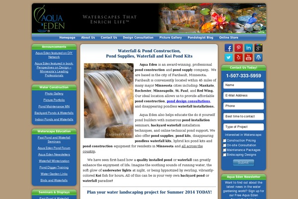 aquaeden.com site used Aquaeden