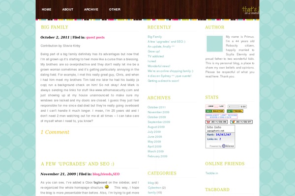 Primus theme site design template sample