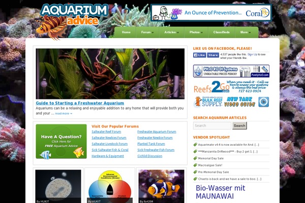 aquariumadvice.com site used Aa