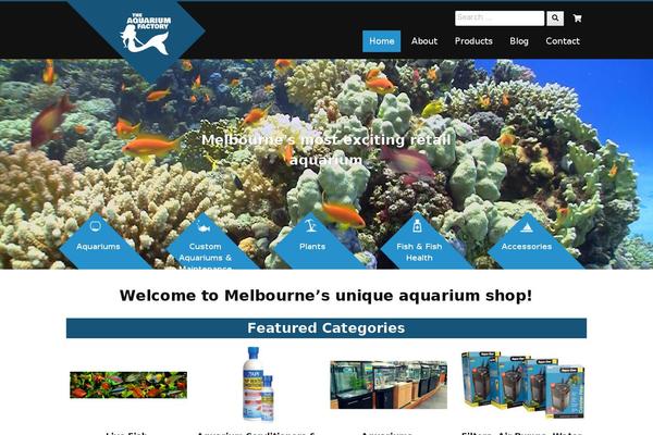 Aquarium theme site design template sample