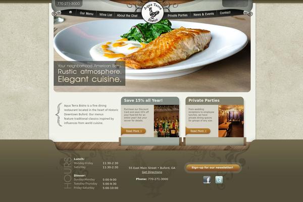 aquaterrabistro.com site used Aquaterra