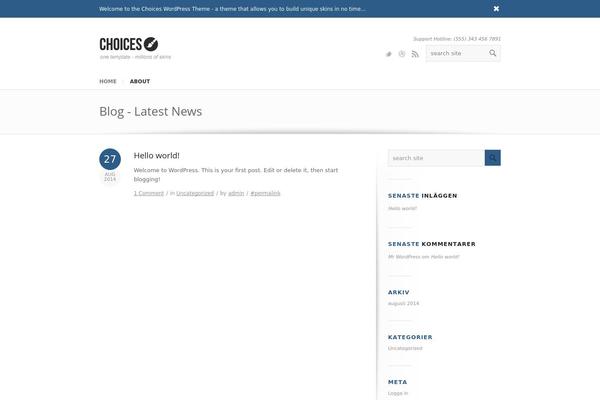 Choices theme site design template sample