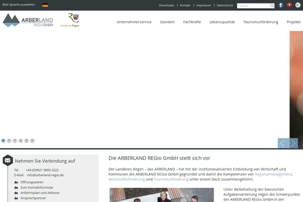 arberland-regio.de site used Arberregio-theme