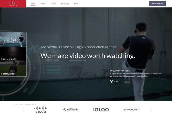 Arc theme site design template sample