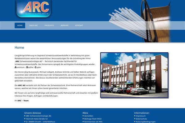 Arc theme site design template sample