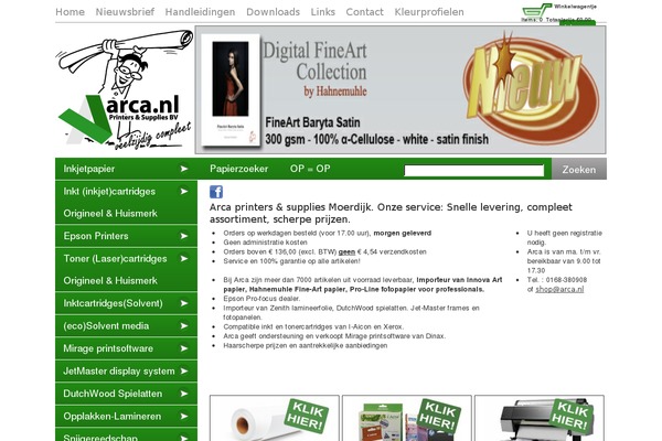 Arca theme site design template sample