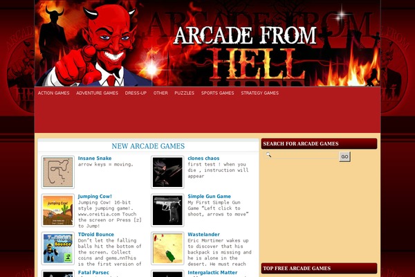 FunGames theme site design template sample