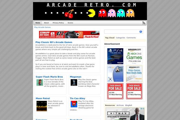 Gallerygames theme site design template sample
