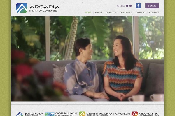 Arcadia theme site design template sample