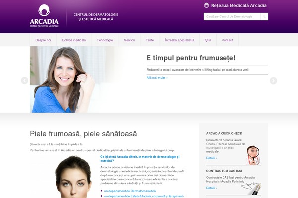 Arcadia theme site design template sample