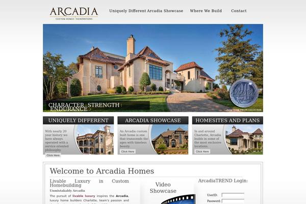 Arcadia theme site design template sample