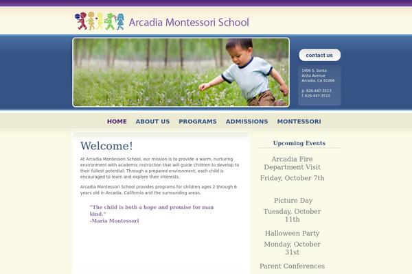 Arcadia theme site design template sample