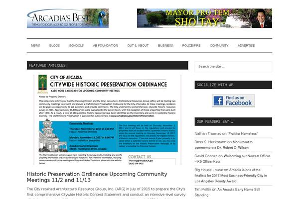 arcadiasbest.com site used Magazine Pro