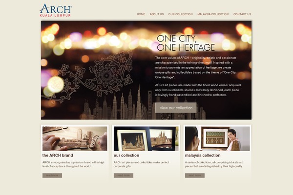Arch theme site design template sample