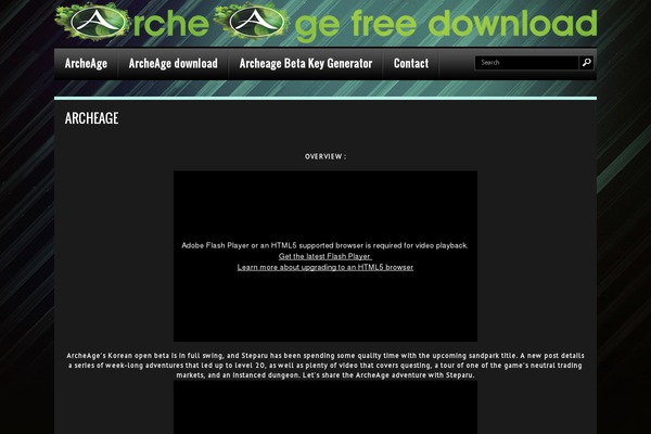 archeagefreedownload.com site used Gamecenter